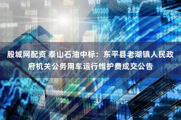 股城网配资 泰山石油中标：东平县老湖镇人民政府机关公务用车运行维护费成交公告