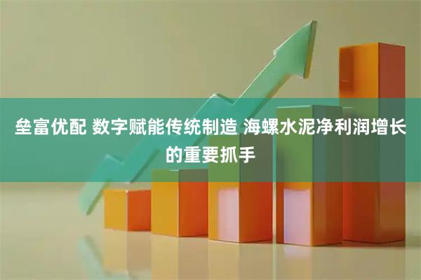 垒富优配 数字赋能传统制造 海螺水泥净利润增长的重要抓手