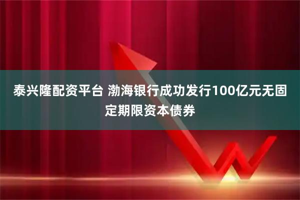 泰兴隆配资平台 渤海银行成功发行100亿元无固定期限资本债券